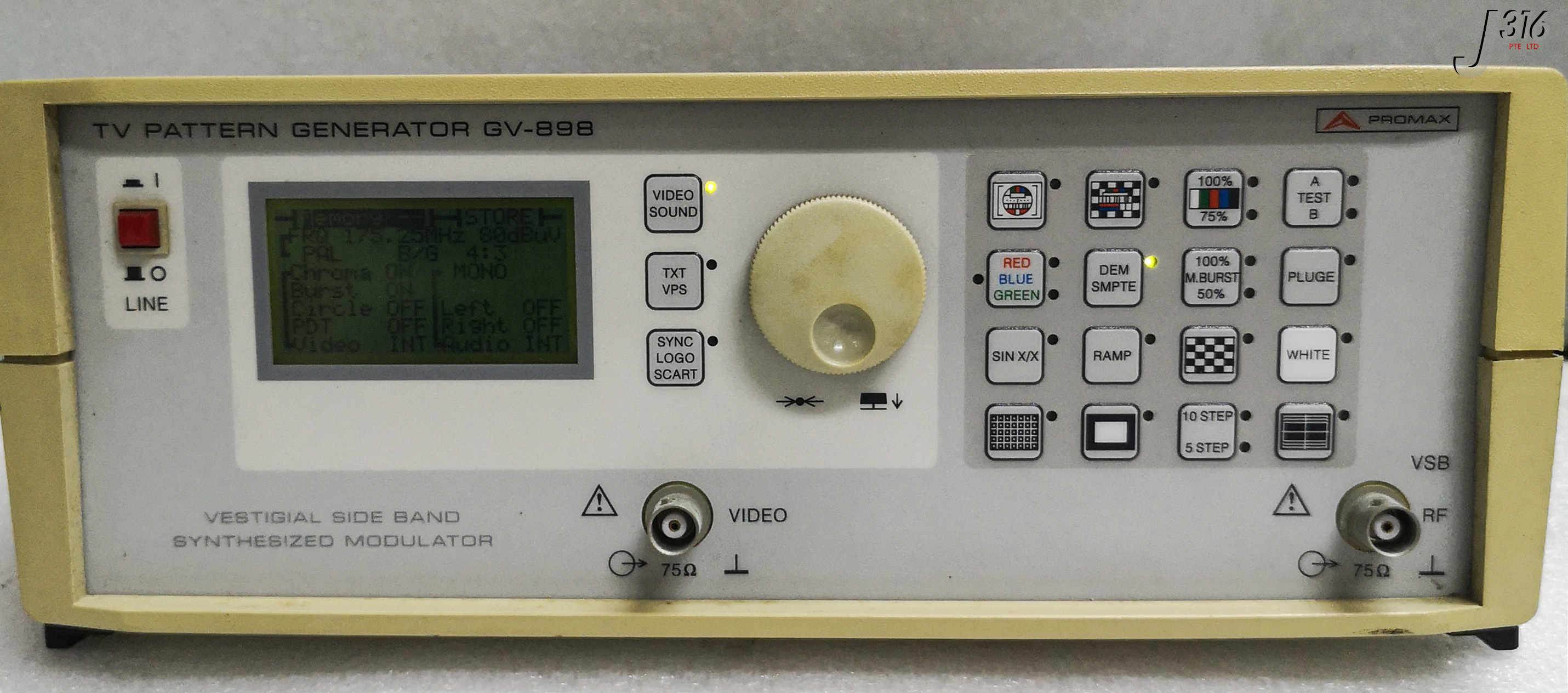 テレビ TECH 11 16426 PROMAX TV PATTERN GENERATOR GV898AES01 W/ INSTRUCTION MANUAL